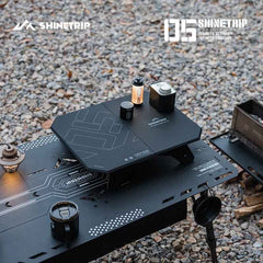 ShineTrip 05 Ultralight Folding Camping Table – Portable ABS Top with Aluminum Stand