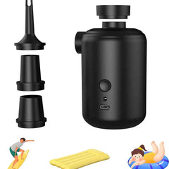 Here’s a shorter version of the title for listing purposes: Portable Electric Air Pump – Rechargeable Inflator for Camping & Swim Gear.