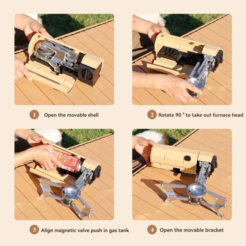 Outdoor Portable Magnetic Gas Stove for Camping & Hiking