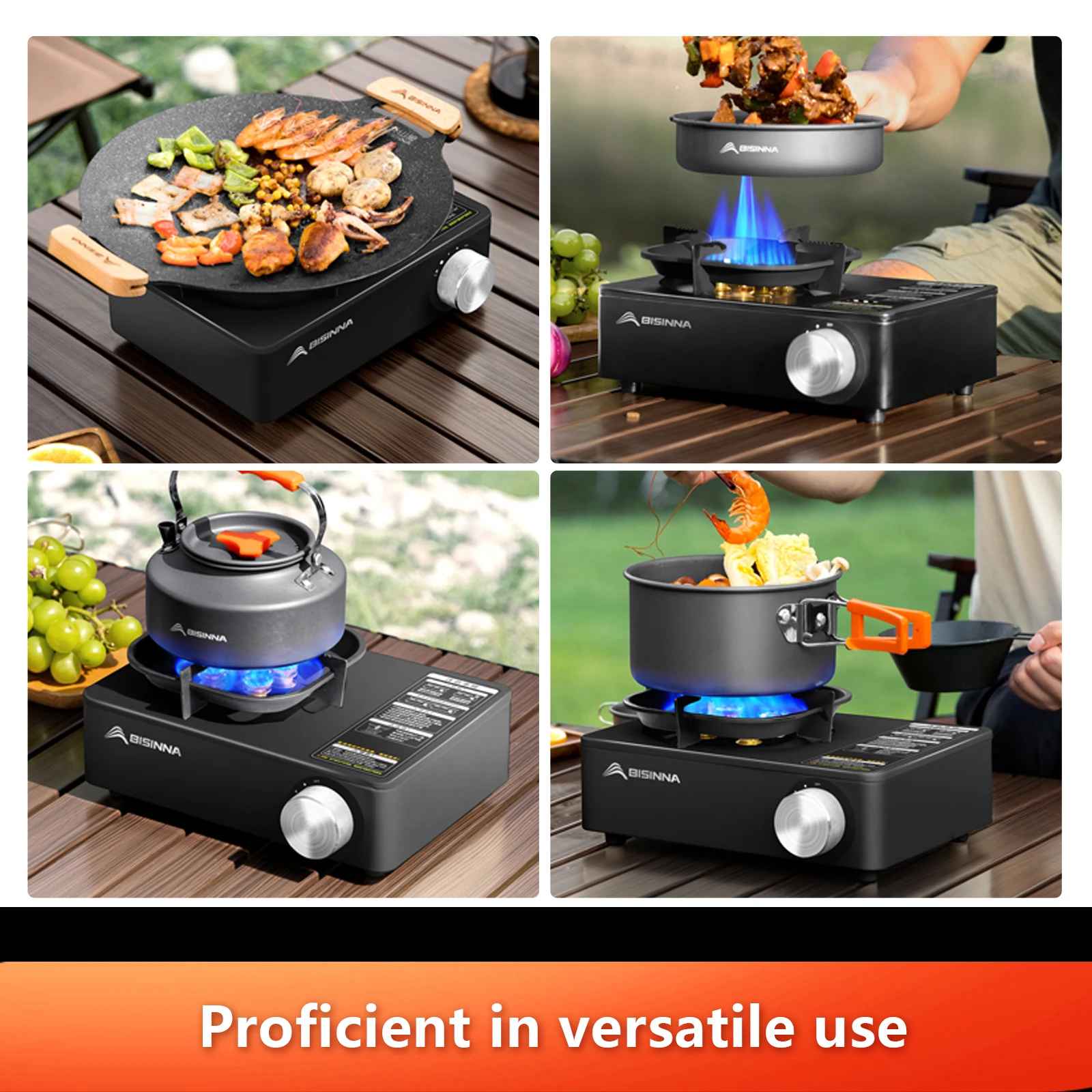 BISINNA 5800W Portable Camping Gas Stove for Outdoor Cooking