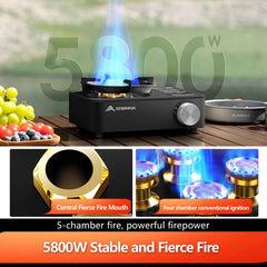 BISINNA 5800W Portable Camping Gas Stove for Outdoor Cooking
