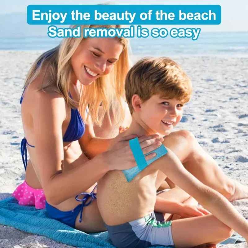 Sand Removal Bag with Brush – Beach & Camping Sunbathing Essential