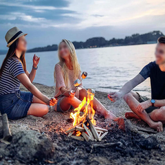 32 inch" Retractable Marshmallow Roasting Sticks – Wooden Handle Campfire Skewers Set
