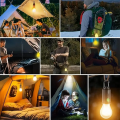 2/4 Pack Rechargeable LED Camping Lanterns – Hanging Tent Lights with Clip Hooks